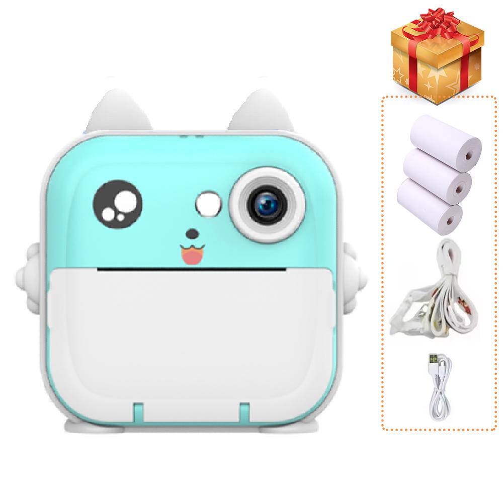 

Children Kids Camera Instant Print Mini Digital Video Camera 1080P HD Screen Outdoor Kids Toy Print Thermal Paper Boy Girl Gift синій