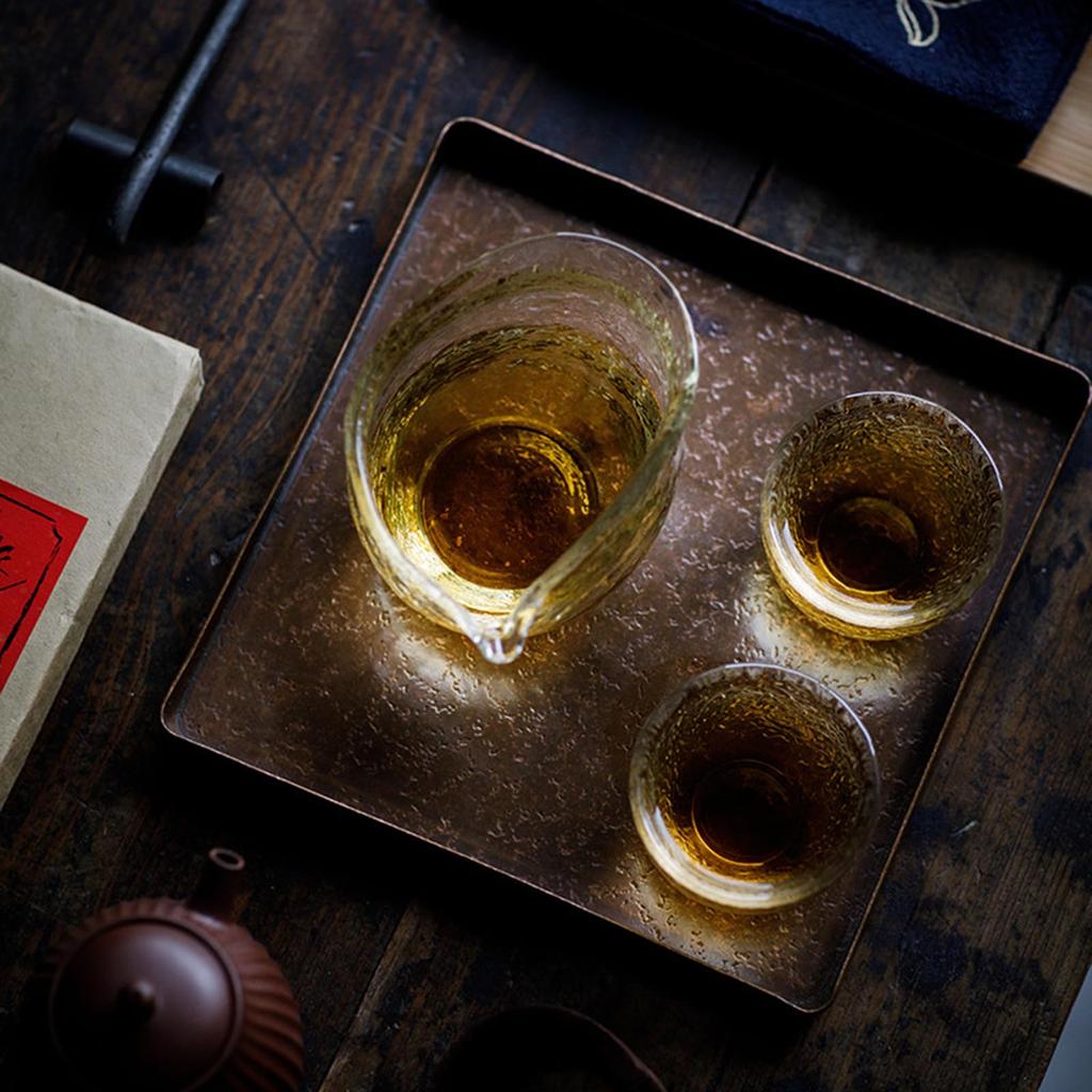 Heat-resistant glass Kodo cup, clear, approximately 10cm x 7cm high, perfect for tea ceremony practice, tea ceremonies, or as a gift. 210ml capacity.