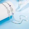 S925 Sterling Silver Bracelet Inlaid With Amethyst Embellished With Zircon Heart-Shaped Women's Bracelet Evening Luxury Jewelry