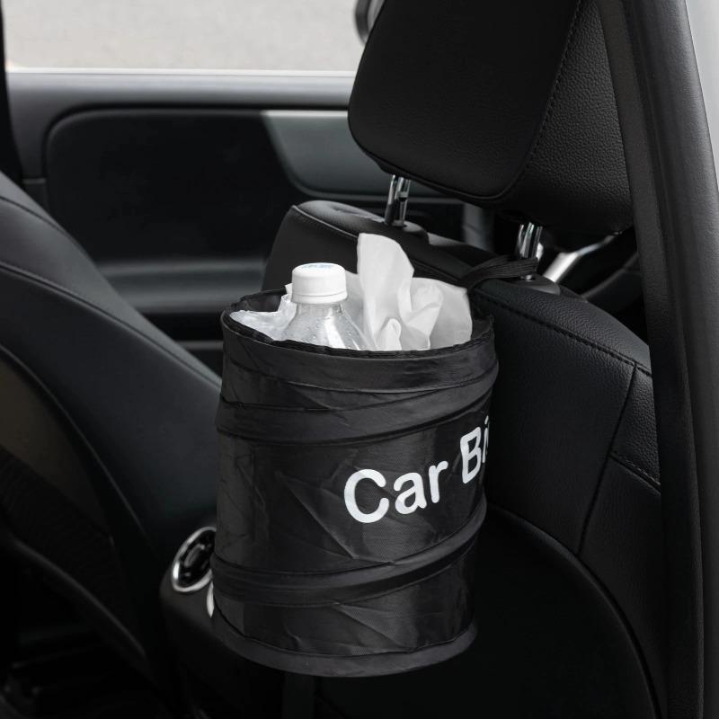 Foldable Black Car Trash Can, Large Capacity Oxford Cloth, Garbage Basket, Dirty Clothes Basket, Toy Storage Bucket  Car Storage