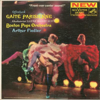 LP Record JACQUES OFFENBACH / ARAM KHATCHATUR - Gaîté Parisienne / Gayne Ballet Sui LM2267 RCA Victor Red  1959 US Classical Used
