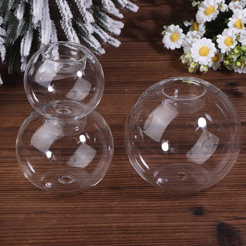 European Style Round Glass Candle Holder - Scented Glass Bottle For Christmas, Wedding & Table Centerpiece Decor