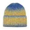 Autumn and winter pullover hat fashion versatile ear protection hat tie-dye gradual change color knitted hat winter hat women