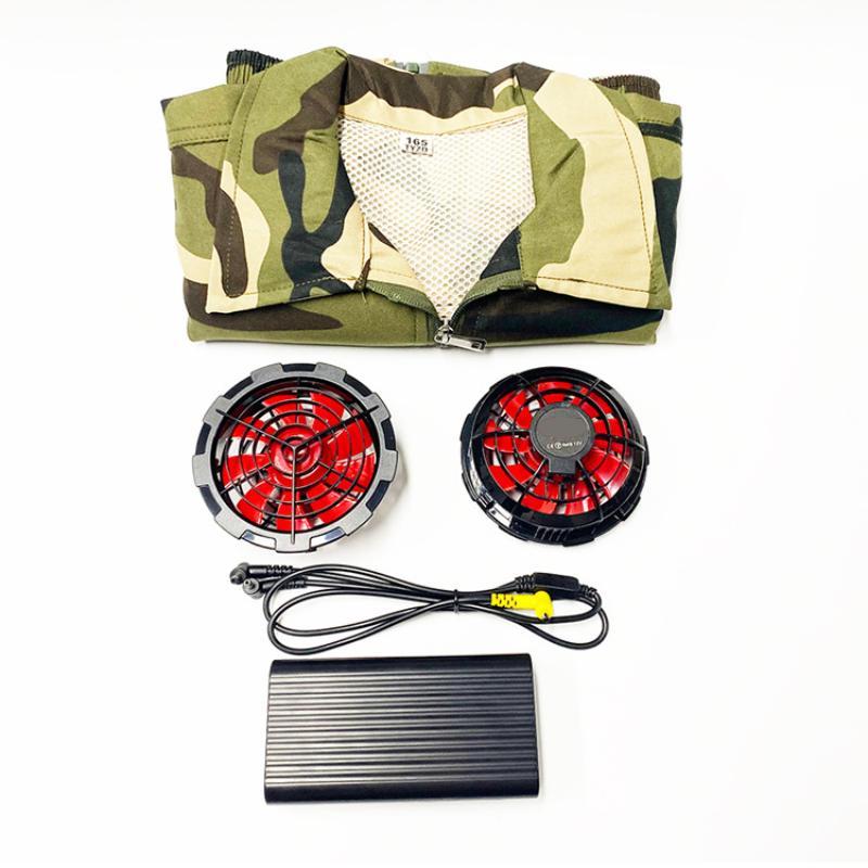 12V Cooling Air Conditioner Workwear Adjustable Fan Long Endurance Battery Full Set for Outdoor Exhibition Staff