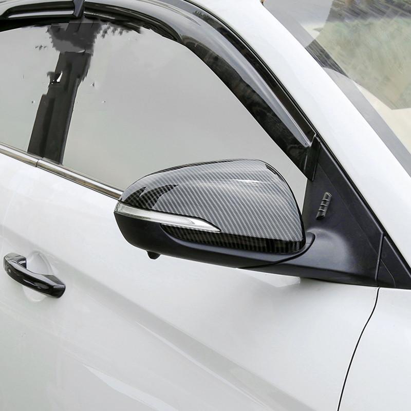 For Hyundai I30 I30 2017 2018   Car Side Door Rearview Turning Mirror Sticker Cover Trim ABS Carbon Fibre Accessories