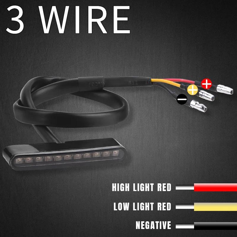 Motorcycle Mini Tail Light 5/11LED Motorbike Rear Brake Lamp Stop Warning Lamp For Scooter ATV Cafe Racer Bobber Kawasaki