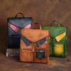 Mochila Vintage de cuero genuino para mujer, bolso de viaje de gran capacidad para ocio, Cuero de vaca Real, mochilas creativas