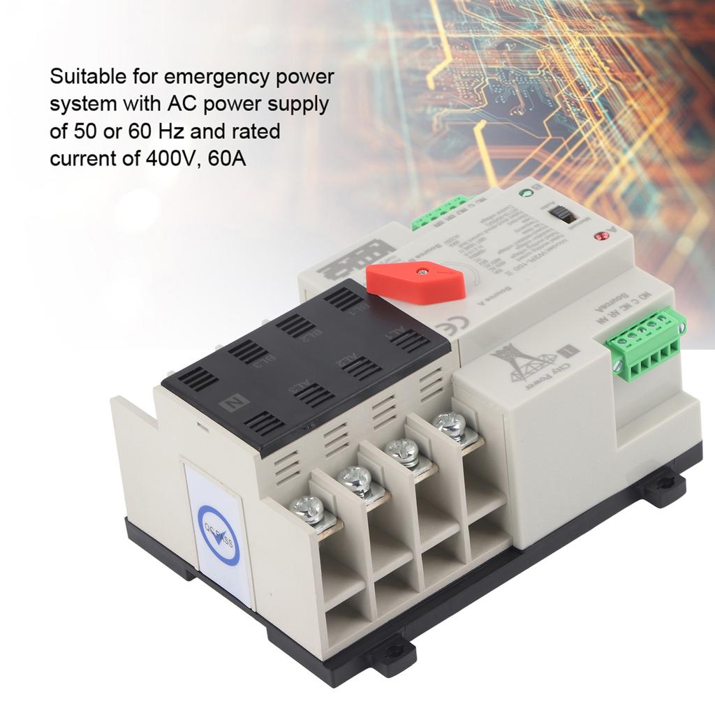 W2R?100 Dual Power Supply Automatic Transfer Switch 4P 63A Power Transfer Switch