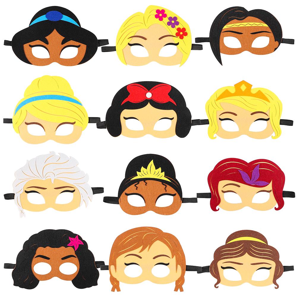 

Mask Random Princess delivery Set Cosplay Cartoon Anime Characters Toy Mask Girl Favors for kids party Birthday Masquerade