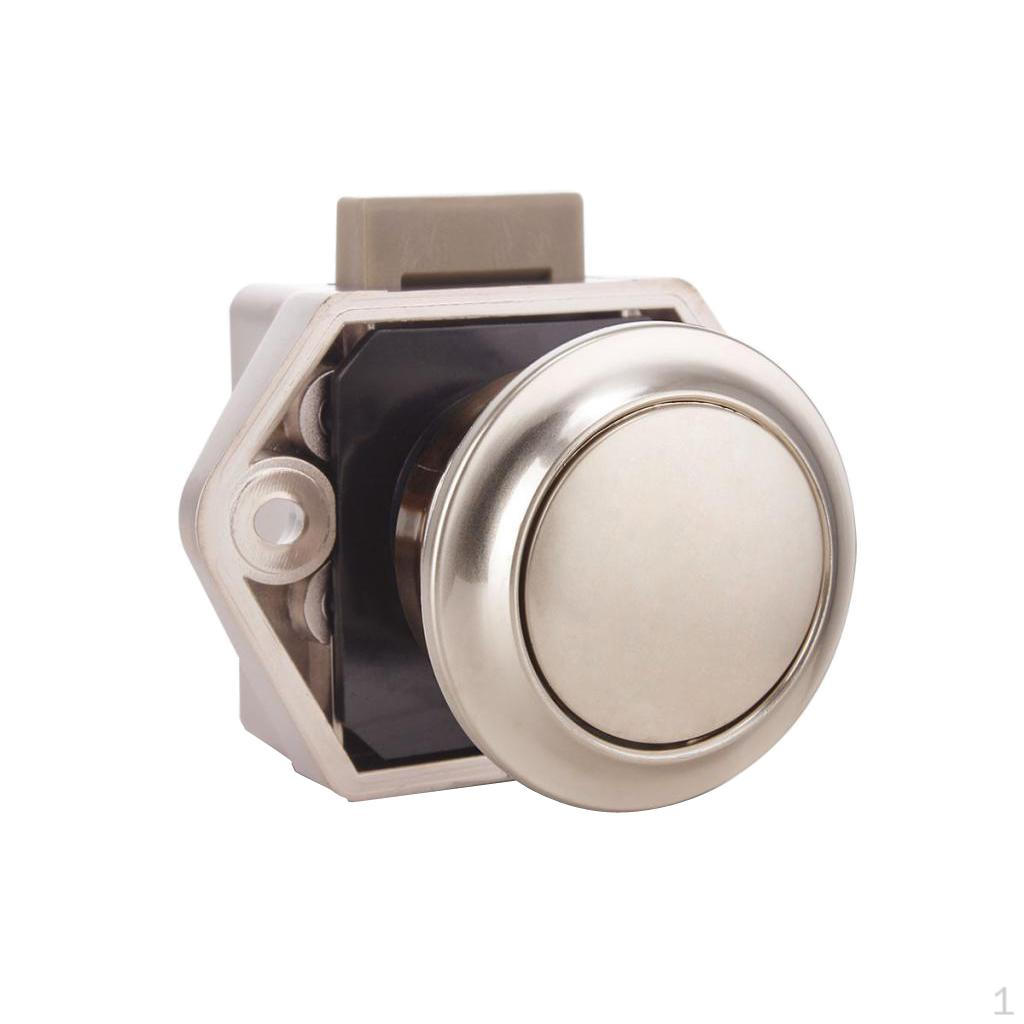 25mm Keyless Push Button Type Lock Furniture Drawer Cupboard Door Yacht Cabinet Latch Knob for Boat