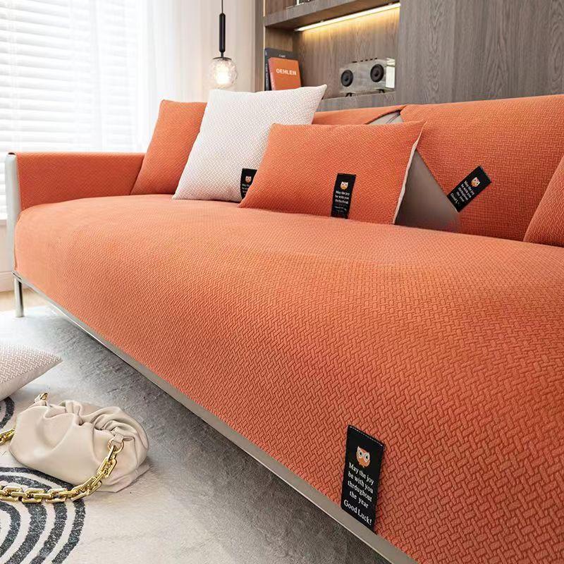 

Легкая роскошная диванная подушка из синели, универсальная нескользящая подушка на четыре сезона, скандинавский простой чехол для дивана из массива дерева, ткань с полным покрытием 70*70