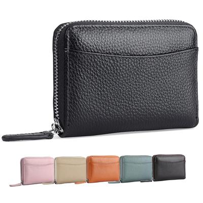 KYAN Fashion Genuine Leather Mini Wallet, Compact, Lightweight, Large Capacity, Accordion-Style Card Case, Bifold Wallet, Bill Holder, Coin Purse,