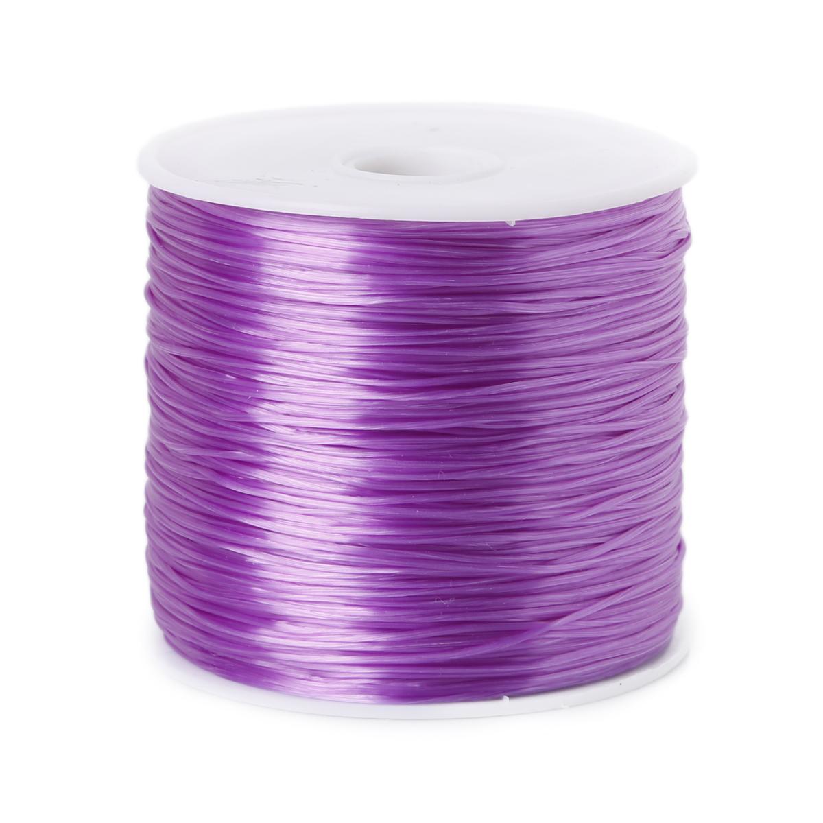 

46 м/1 рулон 0,7 мм, эластичная нить, круглая кристаллическая линия, нейлоновый резиновый эластичный шнур для изготовления ювелирных изделий, браслет из бисера лиловый