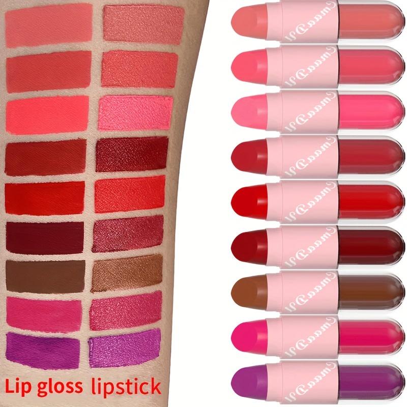 Double Head Matte Lipstick Lip Gloss Red Lipstick Waterproof Long Lasting For Halloween Masquerade COSPLAY Party Makeup Valentine's Day Gifts