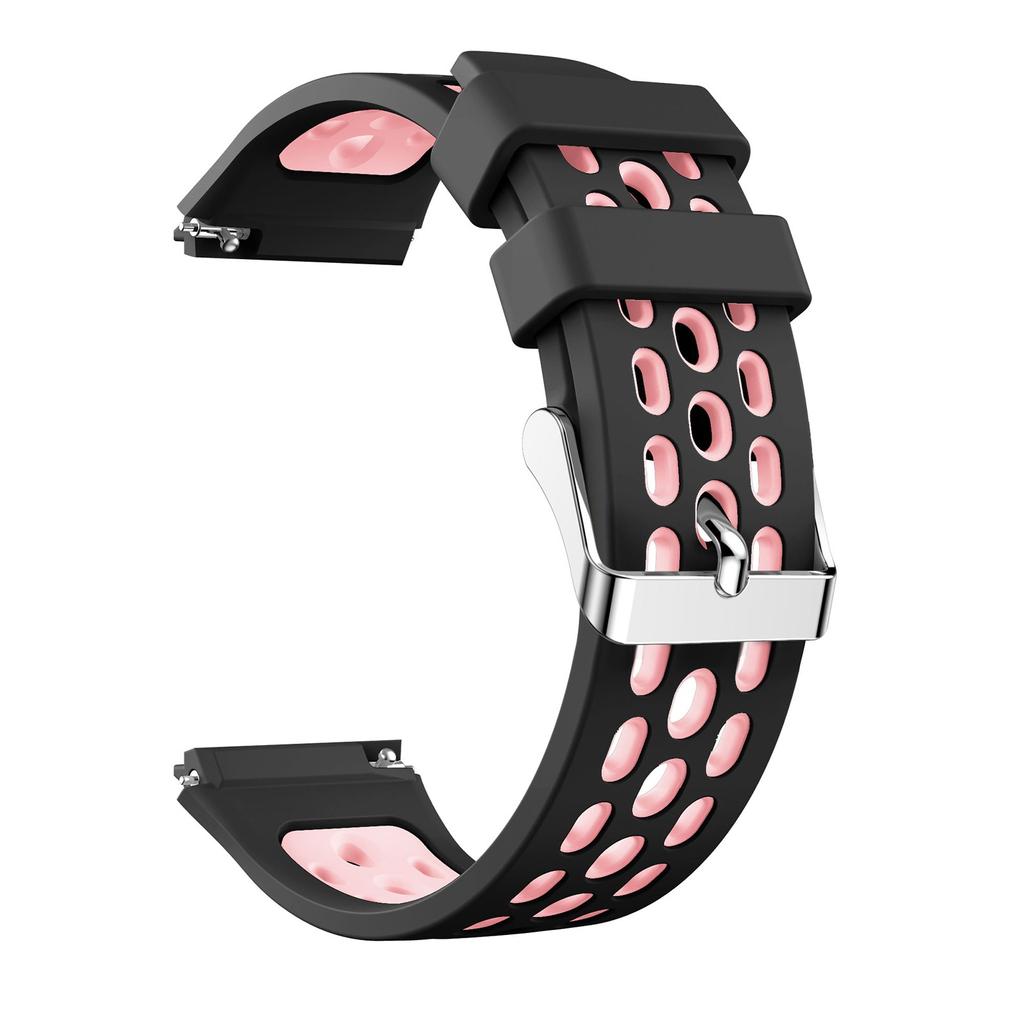 Two-Color Round Hole Silicone Watch Band Mesh Strap For  Watch GT 2E