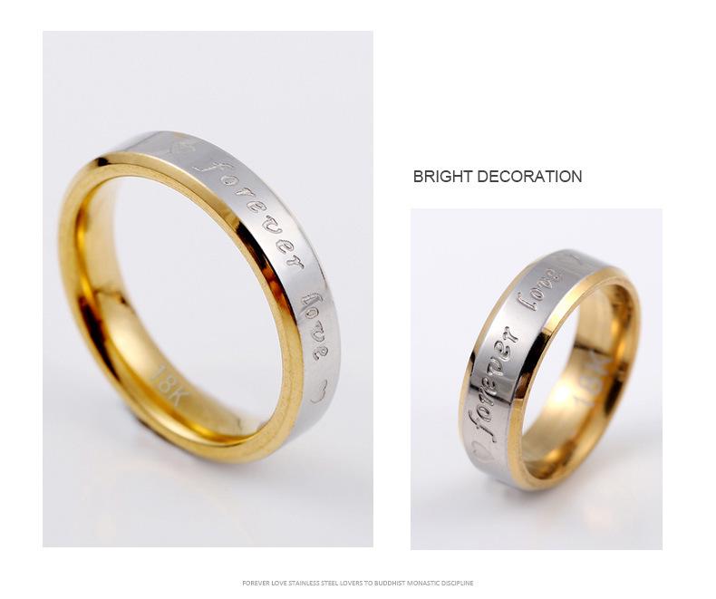 Exclusive Forever Love Stainless Steel Couple Ring - Simple, Stylish, Versatile Jewelry