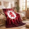 Middlesbrough Theme Fleece Blanket Cozy Soft Plush Blanket For Bedroom Couch Travel