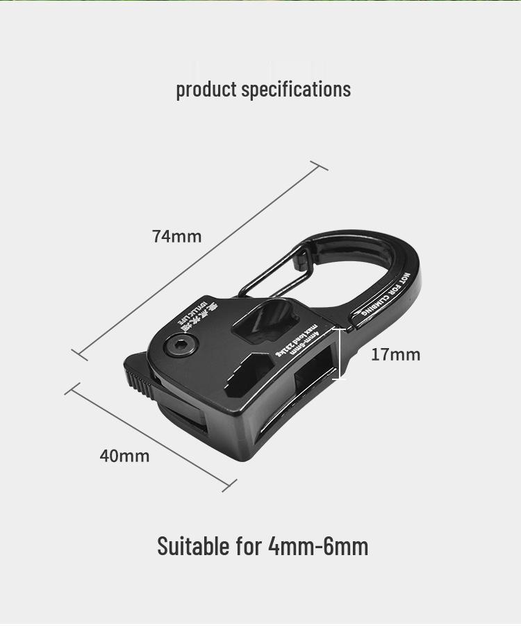 Aluminum Alloy Self-Locking Tent Rope Tensioner for Outdoor Camping