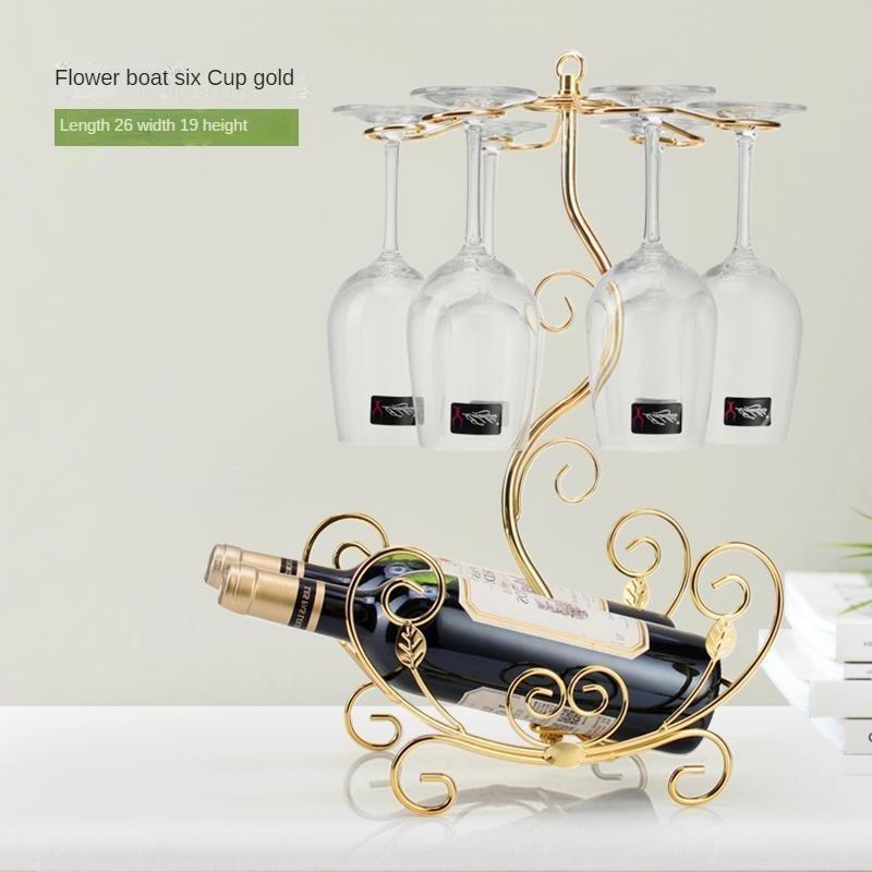 Household Wine Glass Holder Wine Cabinet Wine Rack Decoration Wine Decoration Upside Down Wine Bottle Rack Modern Light Luxury Wine Rack