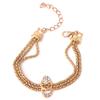 Accessories Retro Metal Diamond Necklace Earrings Ring Bracelet Four-Piece Diamond Jewelry Set Combination