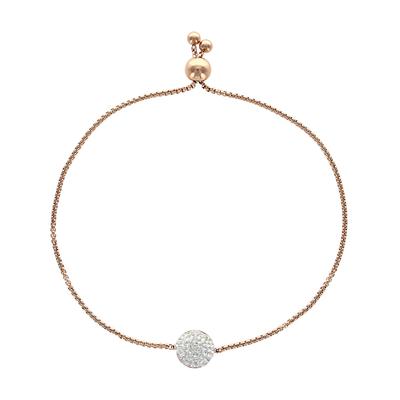 [R5403] - Pinkish White 'Sissi' Steel Bracelet - 9 Mm