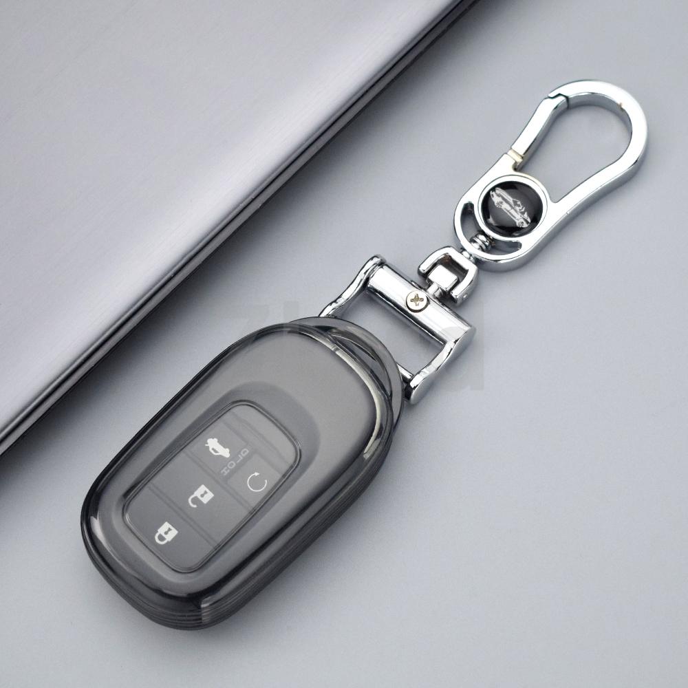 Car Key Case Cover For Honda Civic Accord Hr-V Cr-V Crv 4 5 Buttons Transparent Auto Shell Fob Holder Auto Accessories