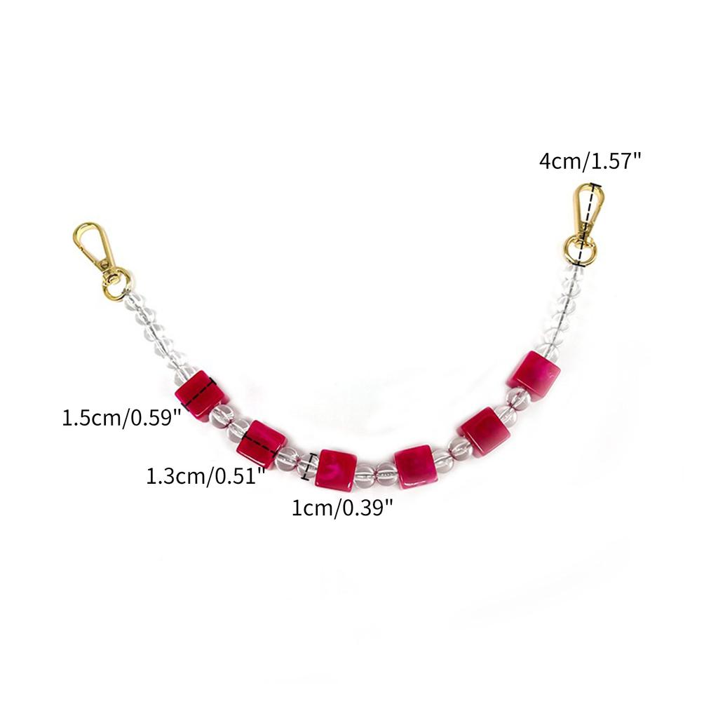 13in Ersatzketten für Handtasche Damen Geldbörse Gürteltasche DIY Handwerksbeutel Acrylketten Kurze Riemen DIY Zubehör