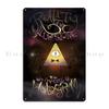 Gravity Gravity Falls Reality is an Illusion bill cipher spell Zodiac Metal Living Room Painting Wall Decor Tin Sign Poster