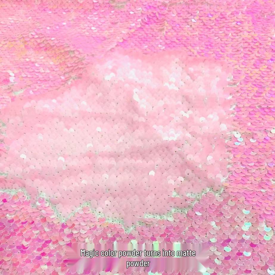 50-Color Double-Sided 5mm Sequin Fabric for Clothing, Luggage, and Wall Decoration