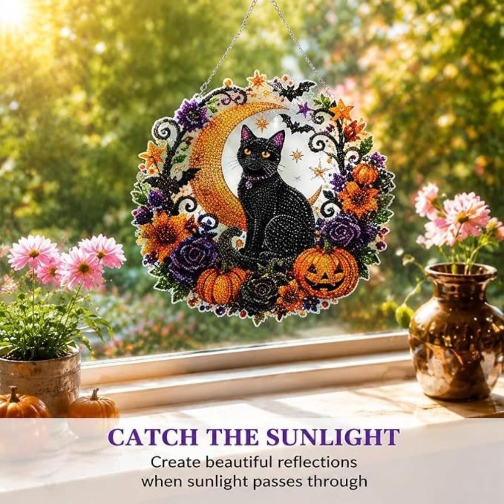 1 Set Pumpkin Design Diamond Art Kits Acrylic Diamond Art Craft Kit Tree Decoration