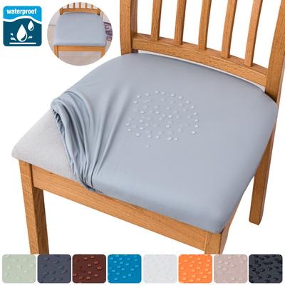 Waterproof PU Dining Chair Seat Covers, Soft Removable Washable Seat Covers for Dining Chairs, Dining Room Seat Cover Protector