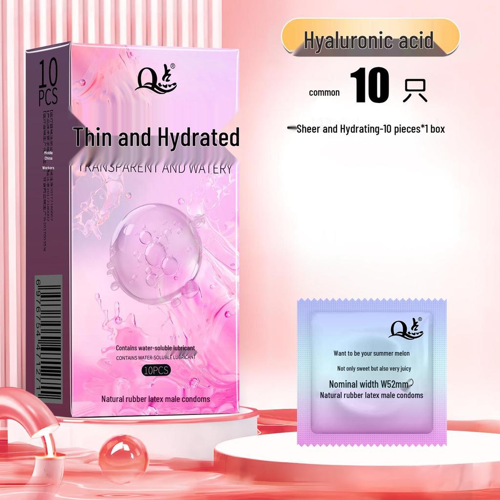 Jelly Ultra-Thin Hyaluronic Acid Condoms, Barely There Sensation