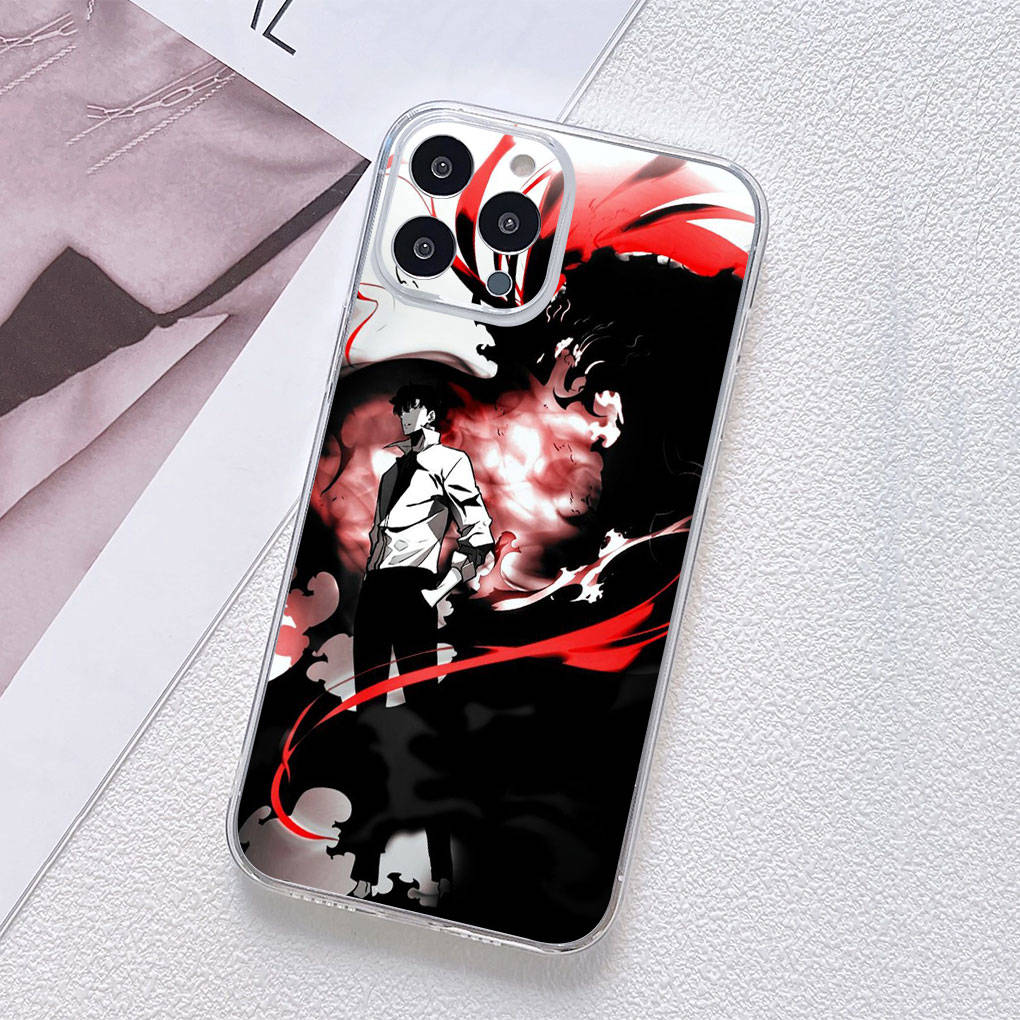 Per Motorola Moto Edge 40 30 neo G54 G24 G84 iPhone 15 14 Xiaomi Redmi Note 13 12 11 Pro Samsung Galaxy A54 Custodia anime Sung Jinwoo Solo Leveling Arise