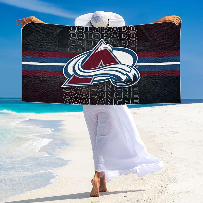 Colorado Avalanche Druck Strandtuch, Großes Weiches Schnelltrocknendes Handtuch für Strand Camping Schwimmen