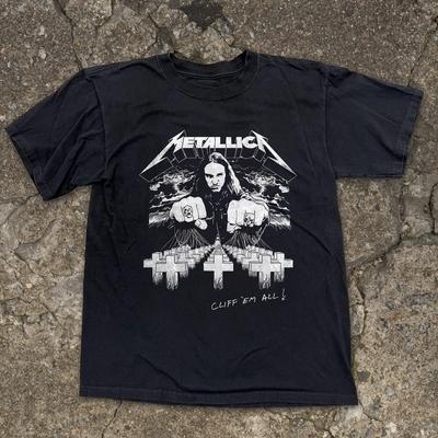 METALLICA CLIFF BURTON KILL EM ALL Unisex Black T-shirt Size S-5XL Unisex T-Shirt