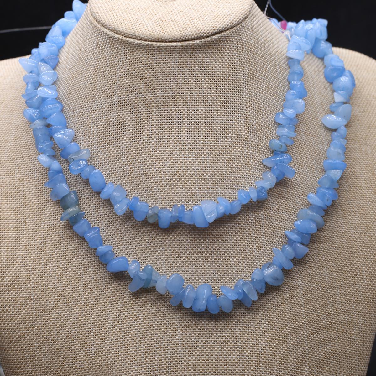 

Бусины из натурального камня амазонит/зебра, гравийные бусины для изготовления ювелирных изделий, ожерелье, серьги, браслет, аксессуар, длина 80 см 7mm