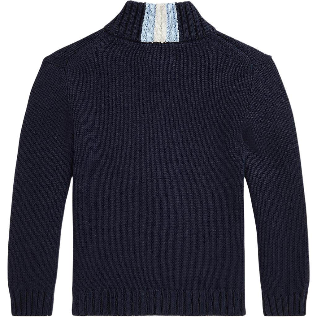 Polo Ralph Lauren Solid Color Long Sleeve Zip Sweater Kids Sweater 323799411025