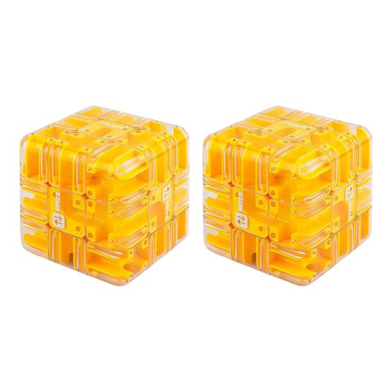 1/2Pcs 3D Puzzle Maze Cube Educational Brain Teaser Handheld Rolling Ball Maze Cube Spatial
