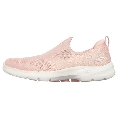 Go Walk 6 Mesh Comfortabele Slip-On Sportschoenen Duurzaam Ademend Lichtgewicht Lage Casual Schoenen Dames sneakers Roze 124502-LTPK