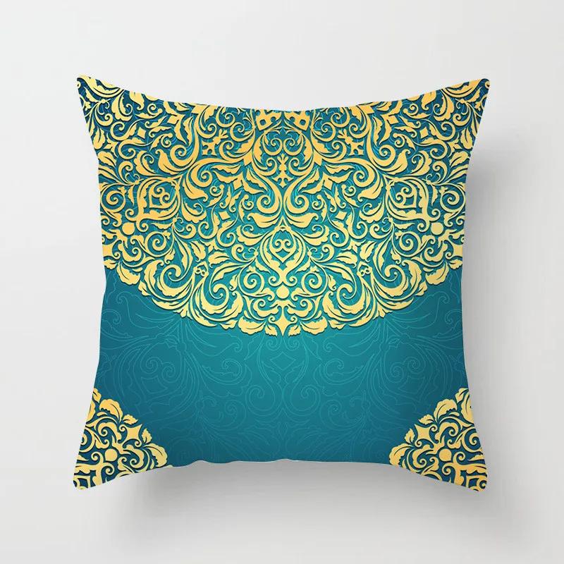 Bohemian Geometric Square Pillowcase Ethnic Retro Sofa Pillow Cover Home Decorative Cushion Cover 45x45cm Throw Pillow Case