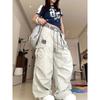 Vintage Pleated Paratrooper Quick-drying Overalls Men's and Women's Vibe Summer Versatile Wide-leg Casual Banana Scimitar Pants