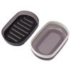 1pc Soap Box With Lid Travel Reusable Dish Holder Container Soap Case Bathroom Accessories PP Double Layer Drainage Net Handle