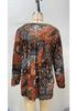 Elegant Plus Size Paisley V-Neck Button Top for Women