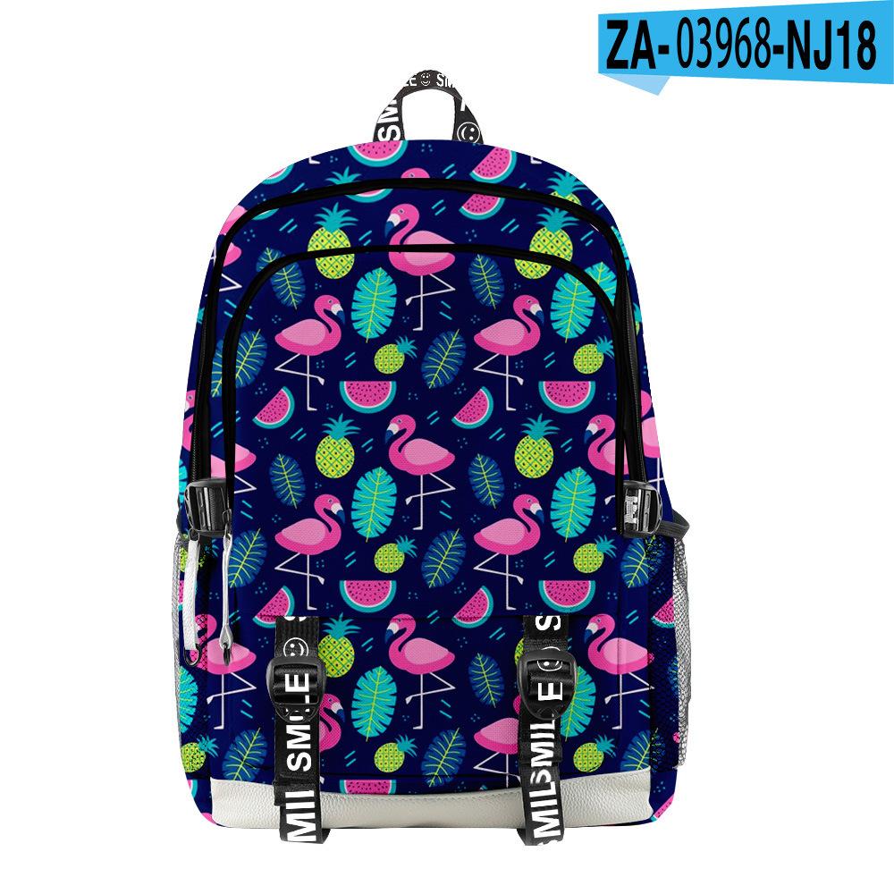 Klassieke Nieuwigheid Coole Flamingo 3D Print Student Schooltassen Unisex Oxford Waterdichte Notitieboek multifunctionele Reistassen