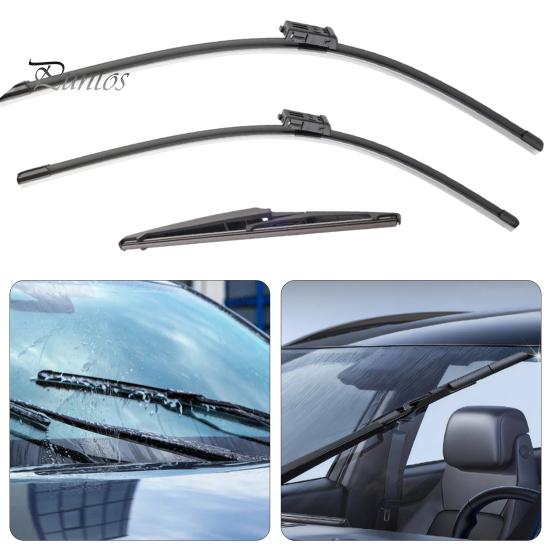 Non Destructive Buckle Wipers 3Pcs 24" 14" 10" Windshield Wiper Blades Replacement for MG ZS ZST EV Car Parts 2017-2024, Front And Rear Kit,