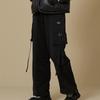 Woven Patch Bijo Cargo Pants  Black 