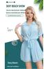 Plus Size European & American Beach Sun Protection Shirt & Bikini Set