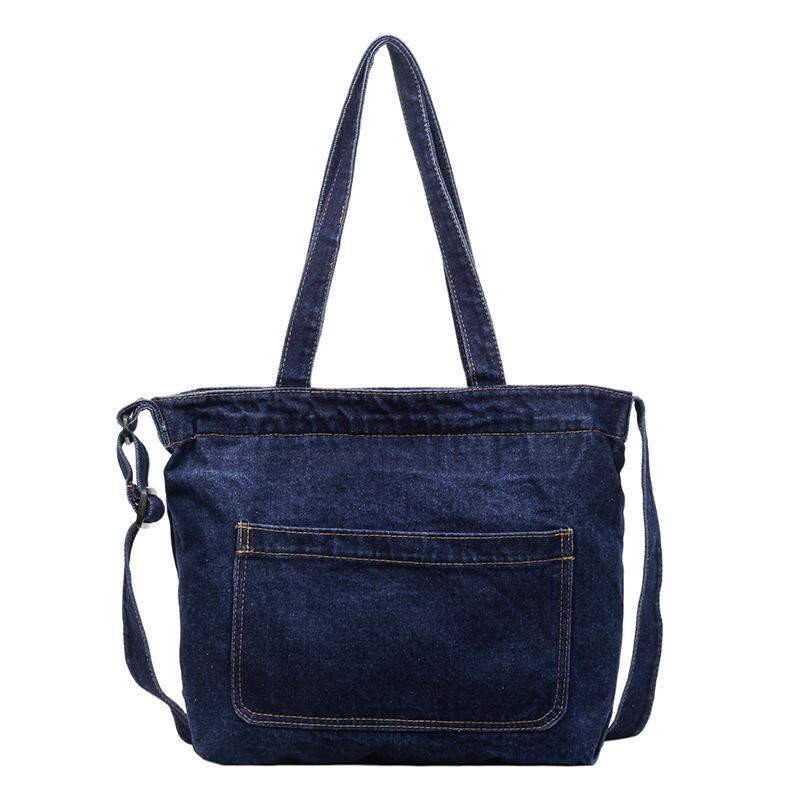 Denim Bag Women's Large Capacity 2025 New Casual Shoulder Underarm Bag Cloth Bag Premium Commuter Tote Bag
