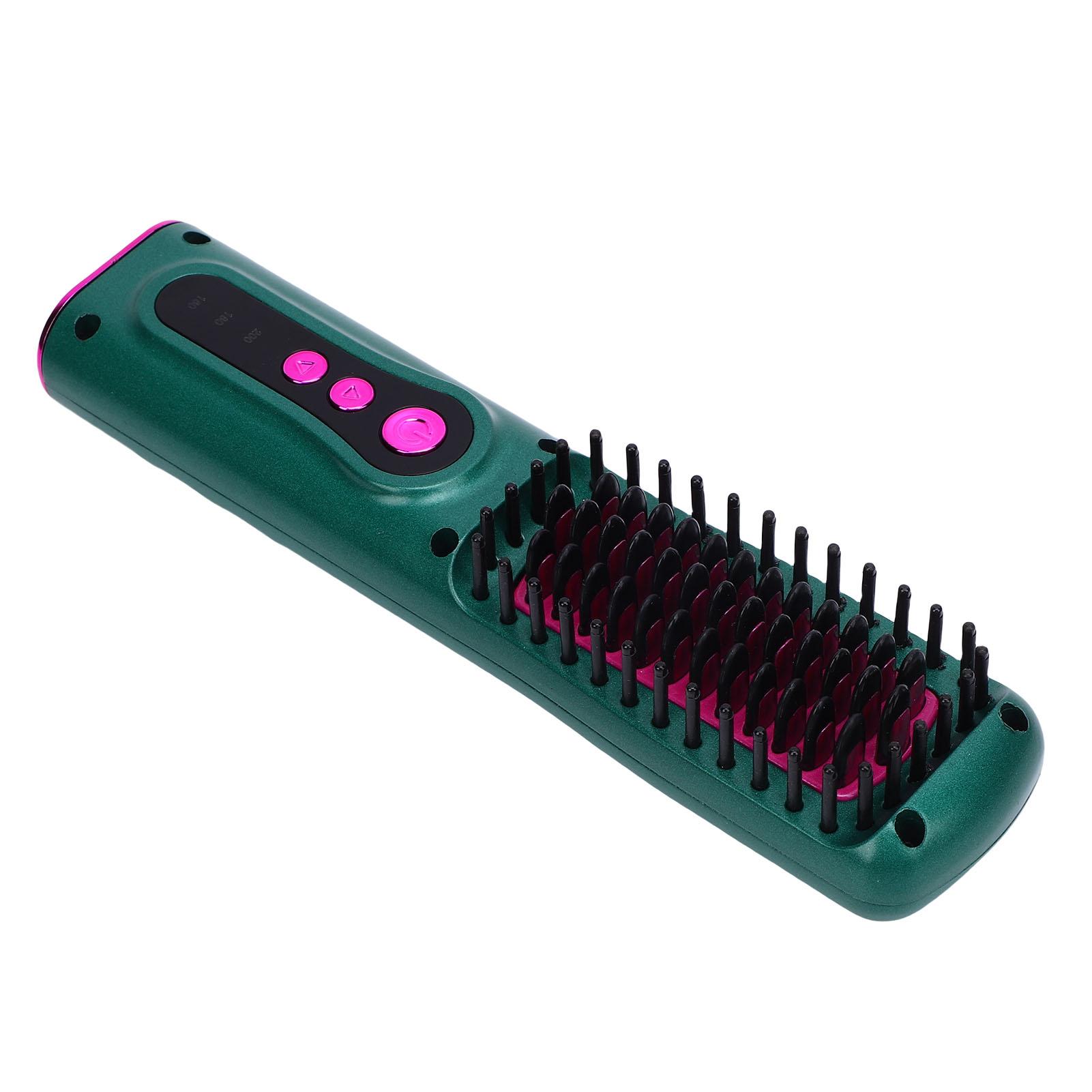 

Cordless Hair Straightener Brush Hot Brush Hair Straightener Curler USB Rechargeable for All Hair Type