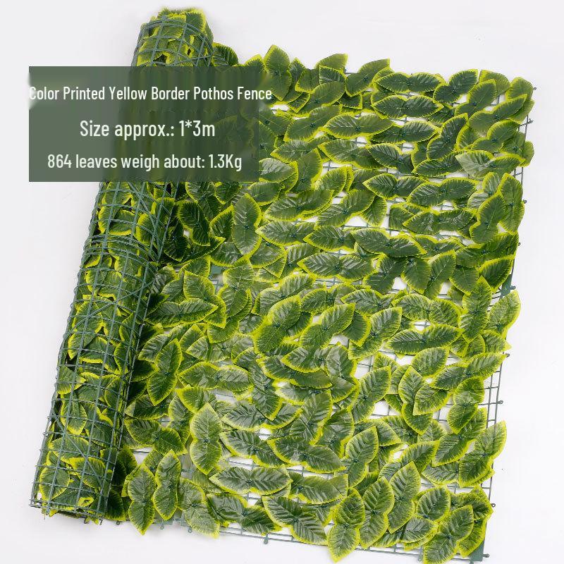 Artificial Pothos Leaf Telescopic Fence for Decoration and Privacy